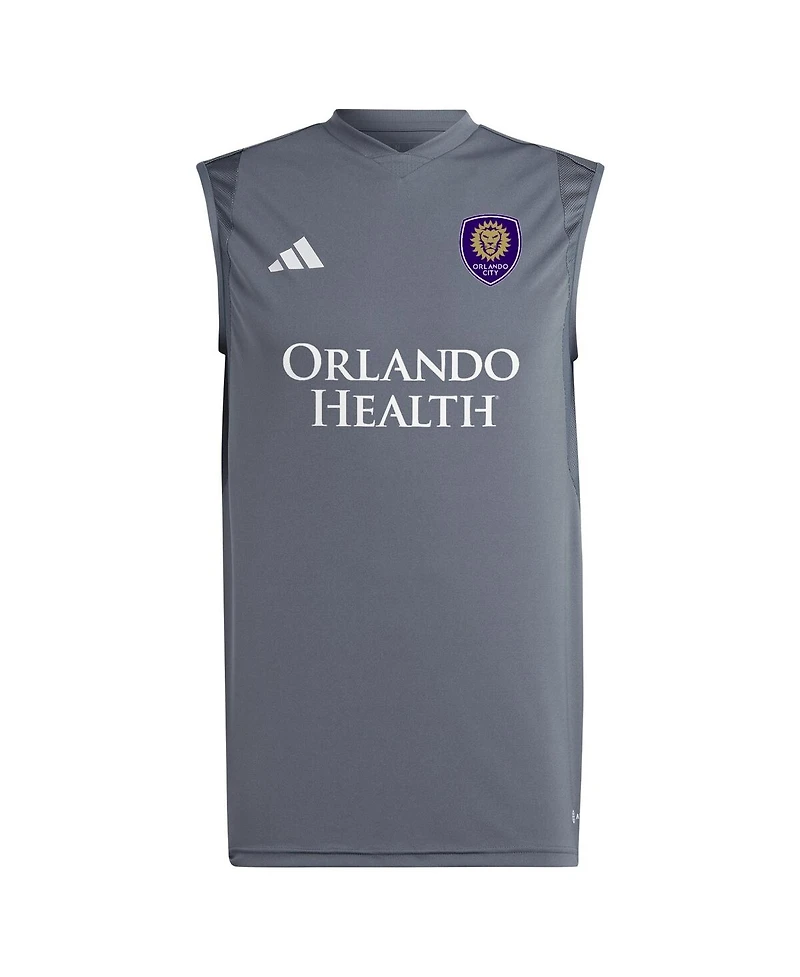 Adidas Men's Gray Orlando City Sc 2024 Sleeveless Training Jersey