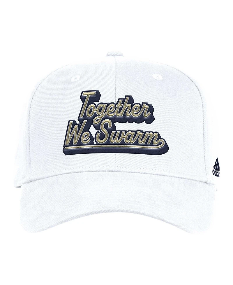Adidas Men's White Georgia Tech Yellow Jackets Chant Flex Hat