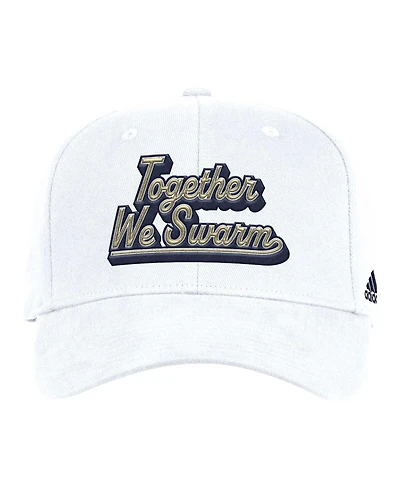 Adidas Men's White Georgia Tech Yellow Jackets Chant Flex Hat