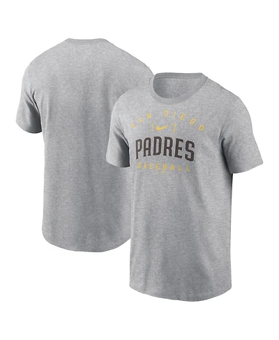 Nike Men's Heather Gray San Diego Padres Home Team Athletic Arch T-Shirt