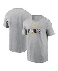Nike Men's Heather Gray San Diego Padres Home Team Athletic Arch T-Shirt