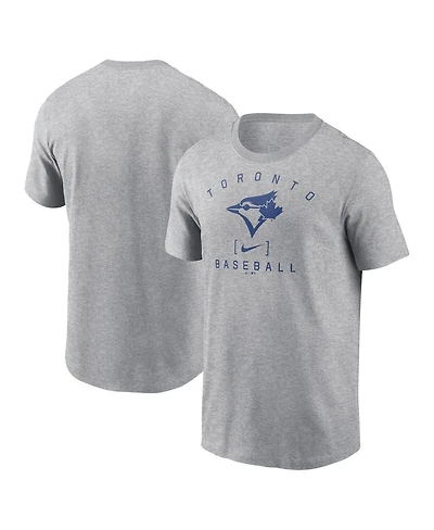 Nike Men's Heather Gray Toronto Blue Jays Home Team Athletic Arch T-Shirt