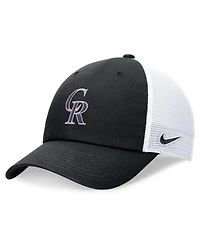 Nike Men's Black Colorado Rockies Club Trucker Adjustable Hat