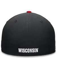 Top of the World Men's Black/Red Wisconsin Badgers Rally Two-Tone Fitted Hat