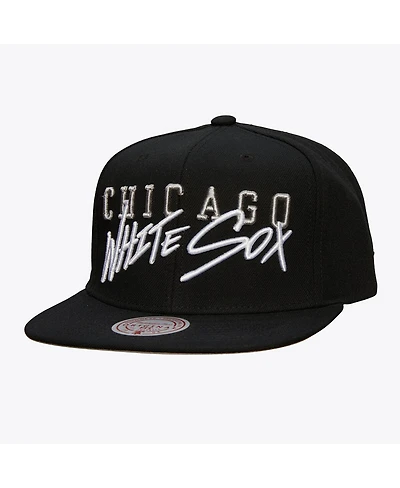 Mitchell & Ness Men's Black Chicago White Sox Team Tagged Snapback Hat