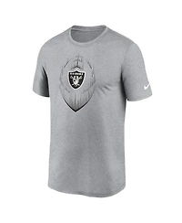 Nike Men's Heather Gray Las Vegas Raiders Primetime Legend Icon Performance T-Shirt
