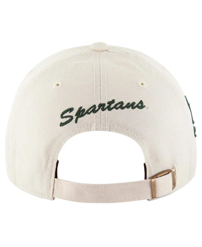 '47 Brand Men's Khaki Michigan State Spartans Clubhouse Faber Clean Up Adjustable Hat