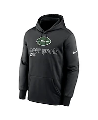 Nike Men's Black New York Jets Performance Pullover Hoodie