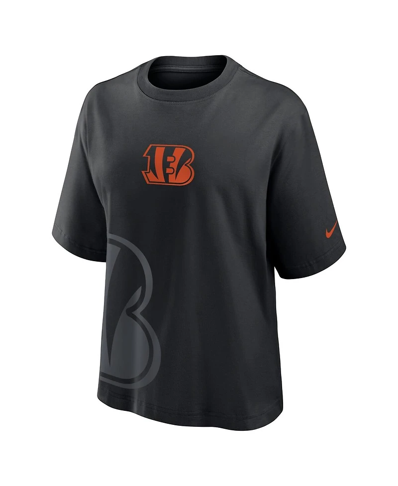 Nike Women's Black Cincinnati Bengals Boxy T-Shirt
