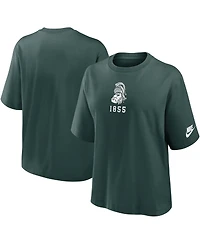 Nike Women's Green Michigan State Spartans Boxy Legacy Established T-Shirt