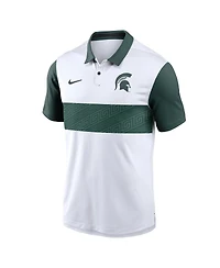 Nike Men's White Michigan State Spartans Primetime Campus Vapor Performance Polo