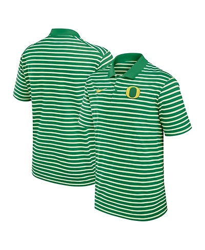 Nike Men's Green/White Oregon Ducks Primetime Victory Striped Performance Polo