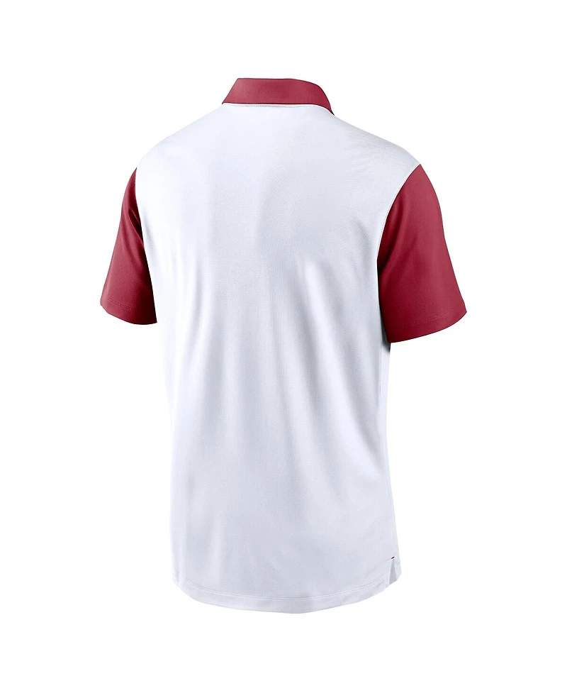 Nike Men's White Alabama Crimson Tide Primetime Campus Vapor Performance Polo
