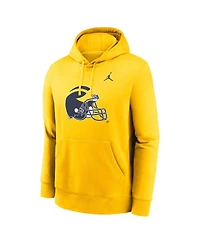Jordan Men's Maize Michigan Wolverines Primetime Alternate Logo Club Fleece Pullover Hoodie