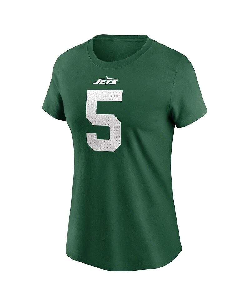 Nike Women's Garrett Wilson Legacy Green New York Jets Name Number T-Shirt