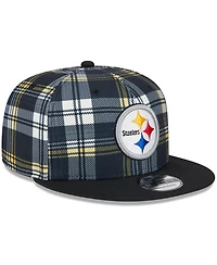 New Era Men's Black Pittsburgh Steelers 2024 Sideline Statement 9FIFTY Snapback Hat