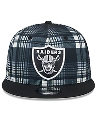 New Era Men's Black Las Vegas Raiders 2024 Sideline Statement 9FIFTY Snapback Hat