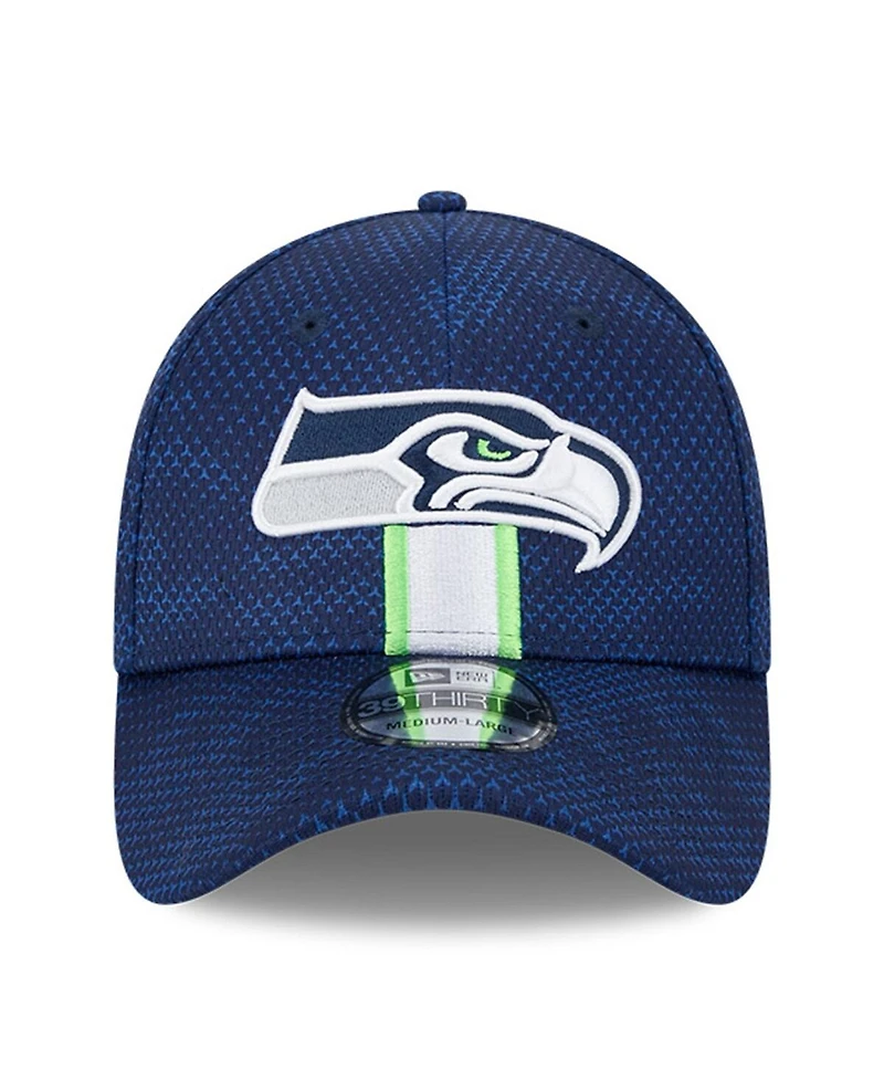 New Era Men's College Navy Seattle Seahawks 2024 Sideline 39THIRTY Flex Hat