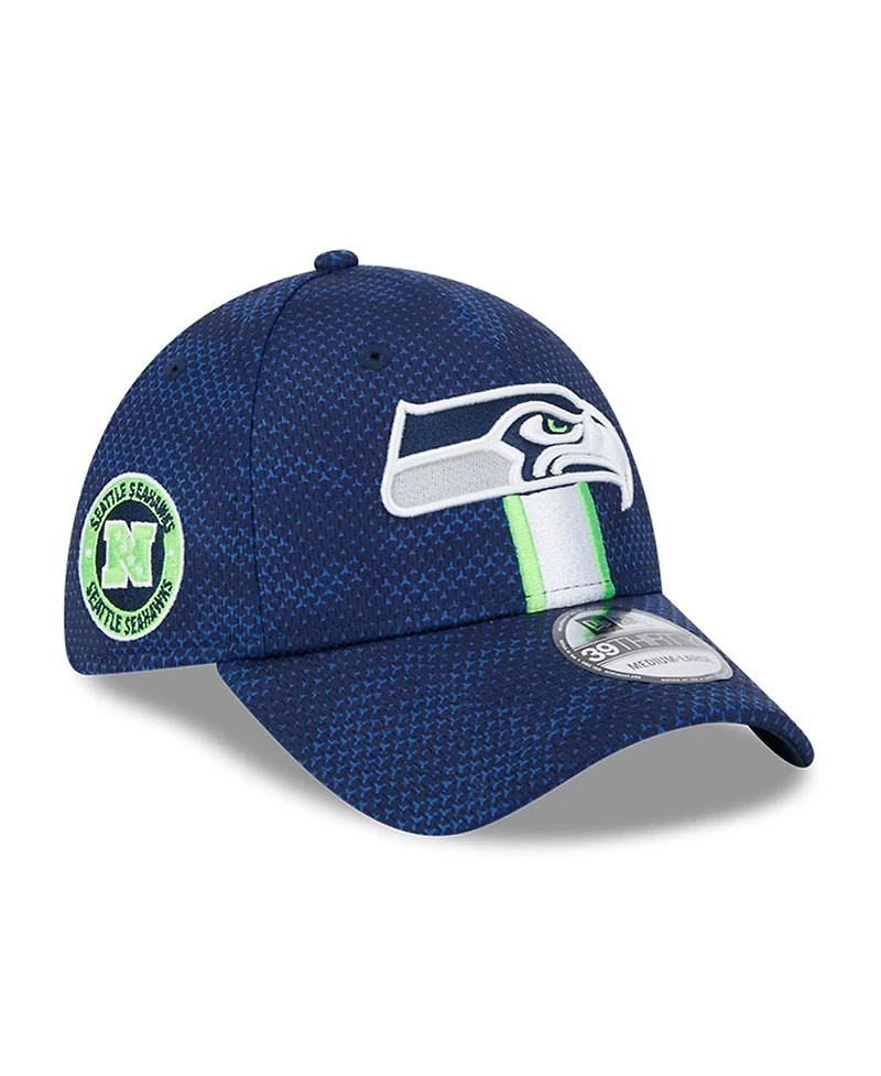 New Era Men's College Navy Seattle Seahawks 2024 Sideline 39THIRTY Flex Hat