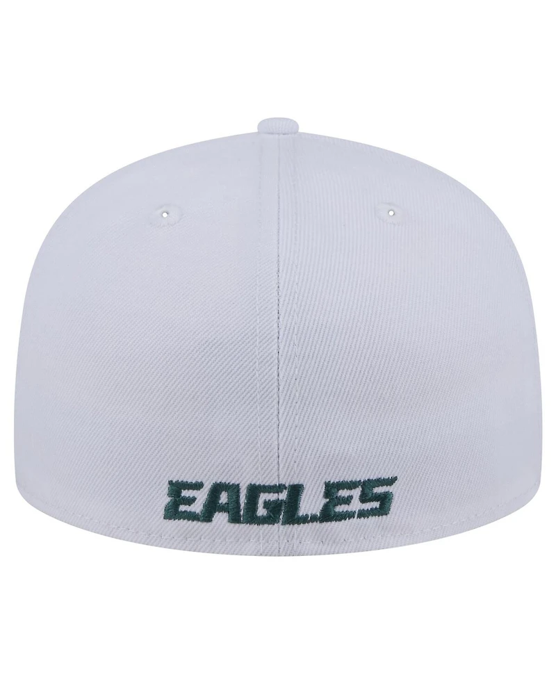New Era Men's White Philadelphia Eagles Omaha 59FIFTY Fitted Hat