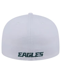 New Era Men's White Philadelphia Eagles Omaha 59FIFTY Fitted Hat