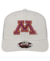 New Era Men's Stone Minnesota Golden Gophers Canvas 9SEVENTY Stretch-Snap Hat