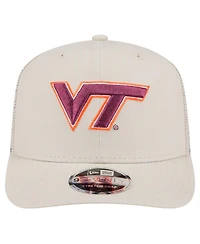 New Era Men's Natural Virginia Tech Hokies Canvas 9SEVENTY Stretch-Snap Hat