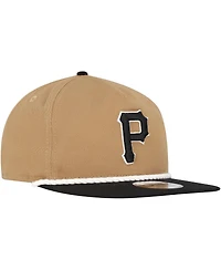 New Era Men's Khaki/Black Pittsburgh Pirates Golfer Snapback Hat