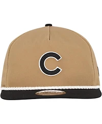 New Era Men's Khaki/Black Chicago Cubs Golfer Snapback Hat