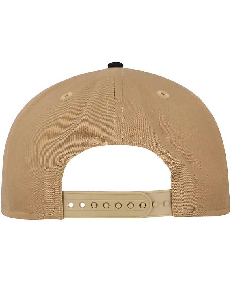 New Era Men's Khaki/Black Chicago Cubs Golfer Snapback Hat