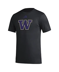 Adidas Men's Washington Huskies Primary Locker Logo Pre-Game Aeroready T-Shirt