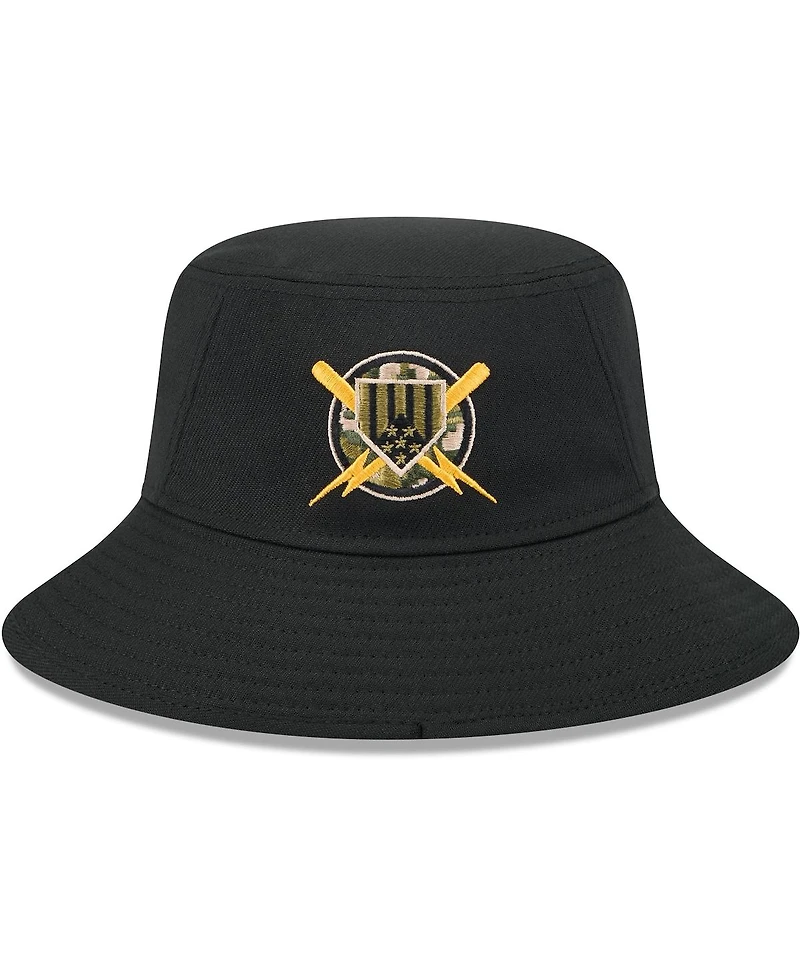 New Era Men's Black Houston Astros 2024 Armed Forces Day Bucket Hat