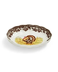 Spode Woodland Turkey Oval Fluted Dish, Set of 2