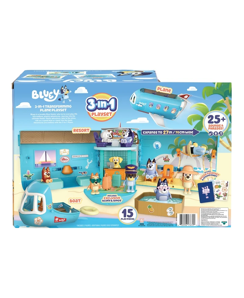 Bluey 3-in-1 Transforming Airplane Playset