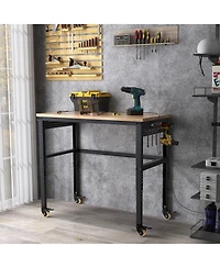 Sugift 48 Inch Adjustable Work Bench with Power Outlets