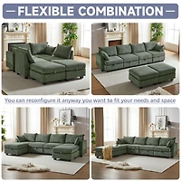 Streamdale Modular Sectional Sofa with Storage and Convertible Sleeper