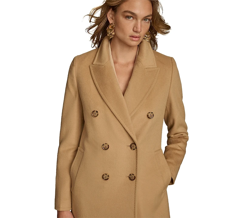 Donna Karan New York Women's Double-Breasted Reefer Coat