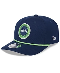 New Era Men's College Navy Seattle Seahawks 2024 Sideline 9SEVENTY Stretch-Snap Hat