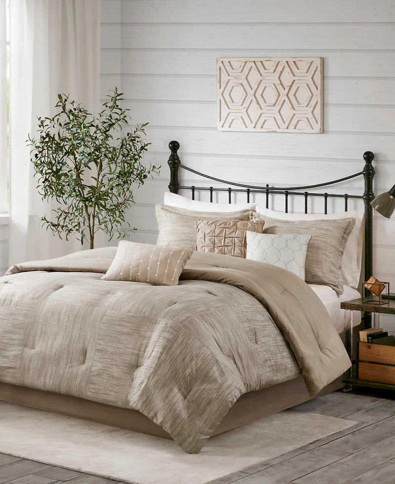 Madison Park Walter Seersucker 7-Pc. Comforter Set, California King