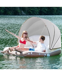 Sugift Inflatable Pool Float Lounge Swimming Raft