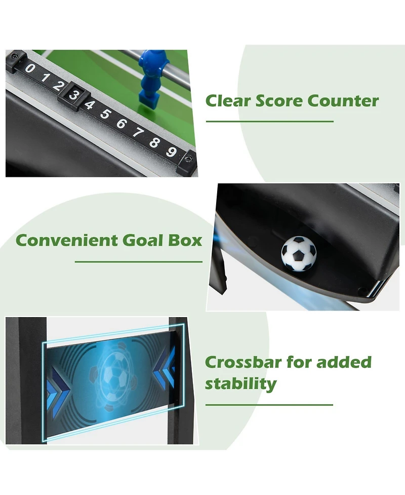 Skonyon Stable Soccer Table Game with 2 Footballs for All Ages