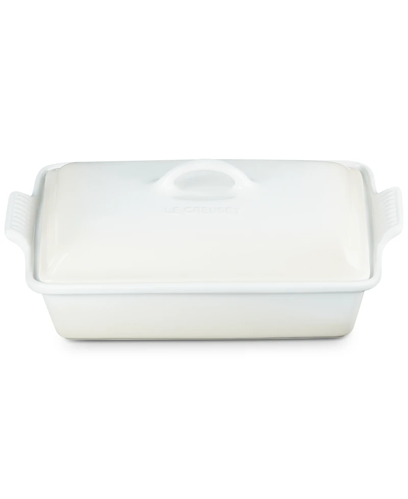 Le Creuset Stoneware Heritage Rectangular Covered Casserole, 4 Qt.