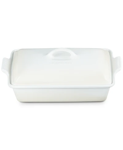 Le Creuset Stoneware Heritage Rectangular Covered Casserole, 4 Qt.