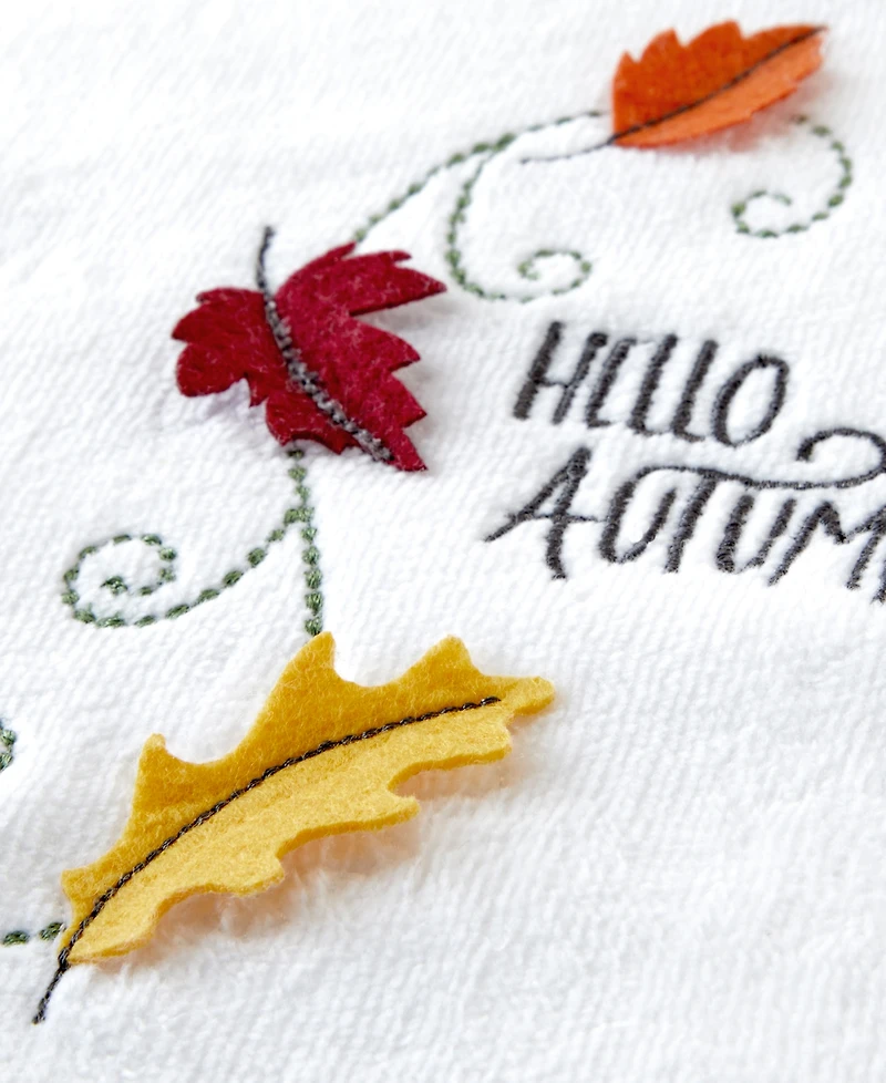 Skl Home Hello Autumn Cotton 2 Piece Hand Towel, 16" x 25"
