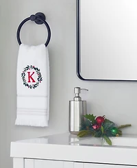Skl Home Wreath Monogram Cotton Hand Towel, 16" x 26"