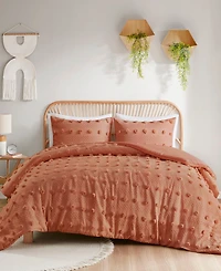 Intelligent Design Lucy Clip Jacquard 3-Piece Duvet Cover Set