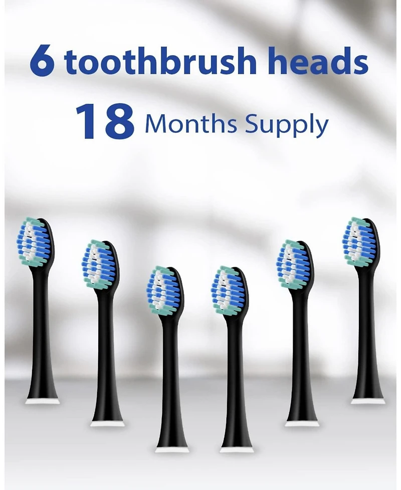 MySmile Electric Toothbrush Replacement Heads, 6 Packs