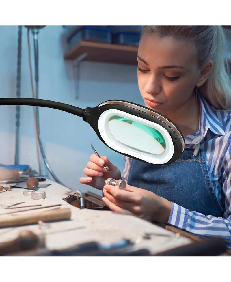 Lightview Pro Led 3-in-1 Magnifier Floor or Desk Lamp (1.75x) 3 Diopter