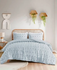 Intelligent Design Lucy Clip Jacquard 3-Piece Duvet Cover Set