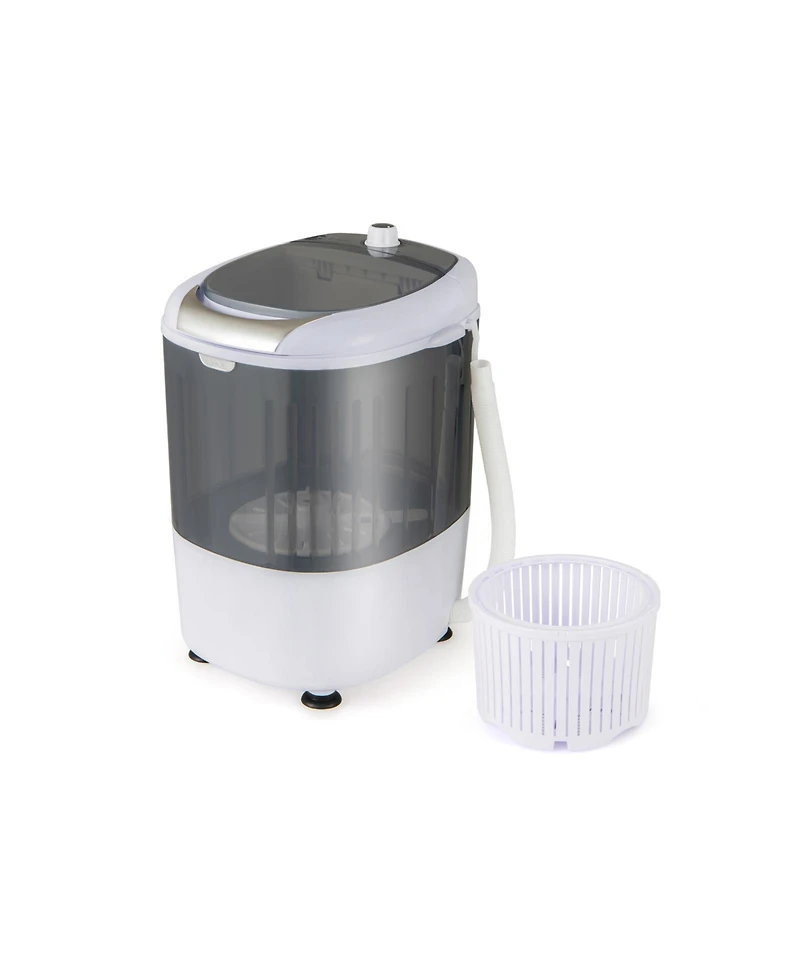 Portable Mini Washing Machine Semi-Automatic Washer and Spinner Combo with Single Tub-Gray